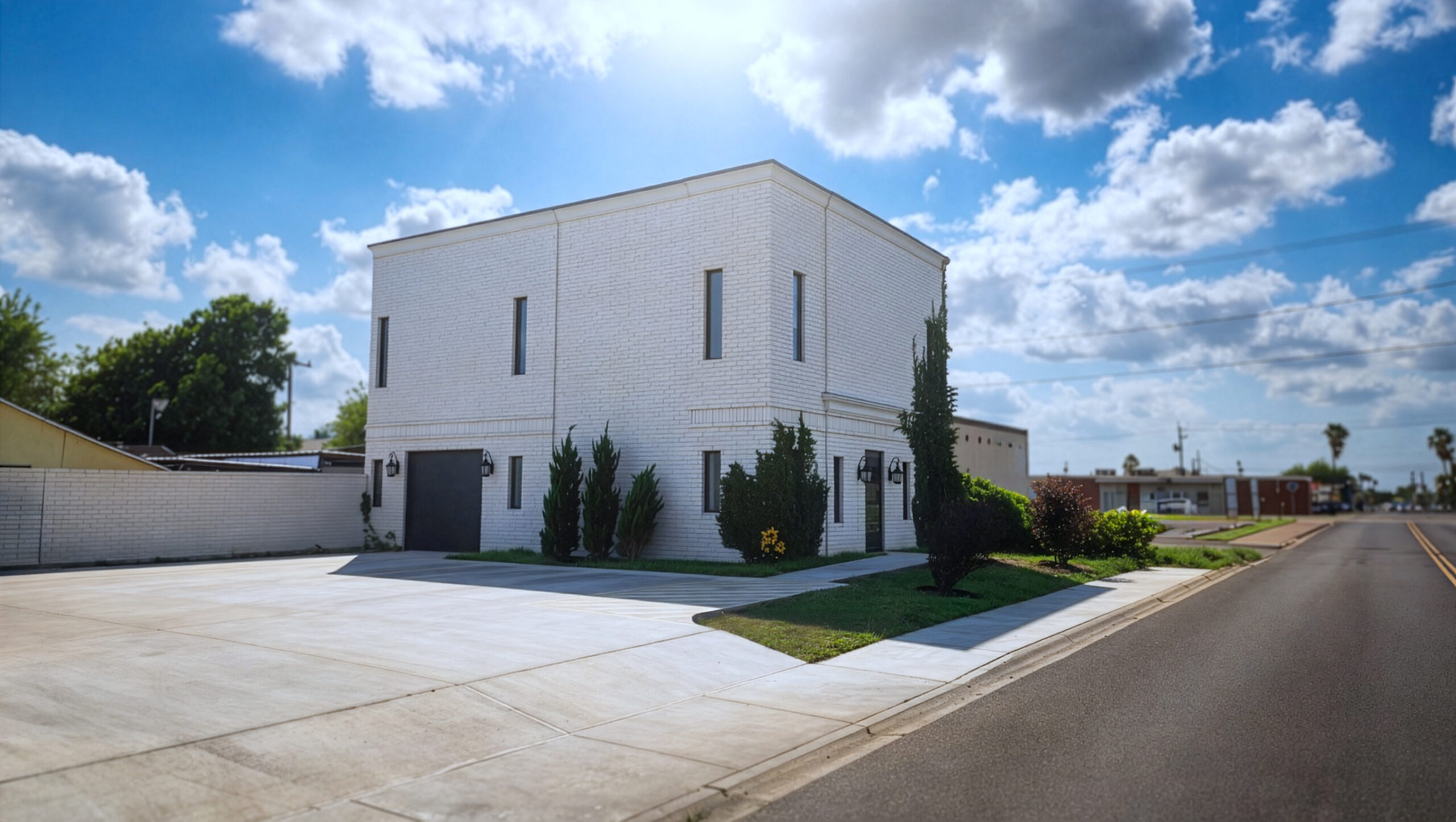 Atlas Consultants Office Building at dusk